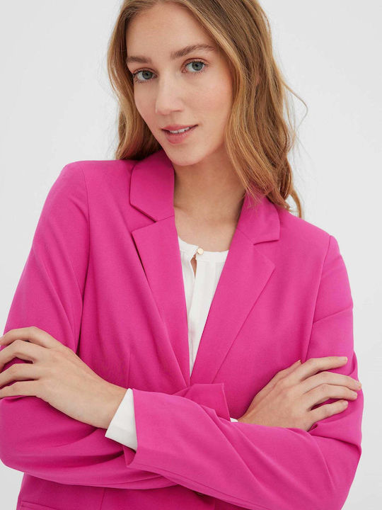 Vero Moda Lang Damen Blazer Fuchsie