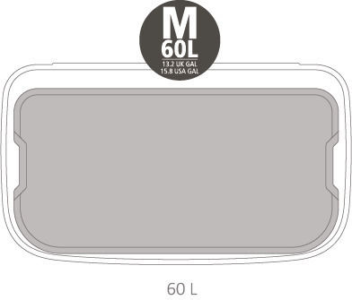 Brabantia Κάδος Bo Απορριμμάτων Πλαστικός Push Platinum 60lt