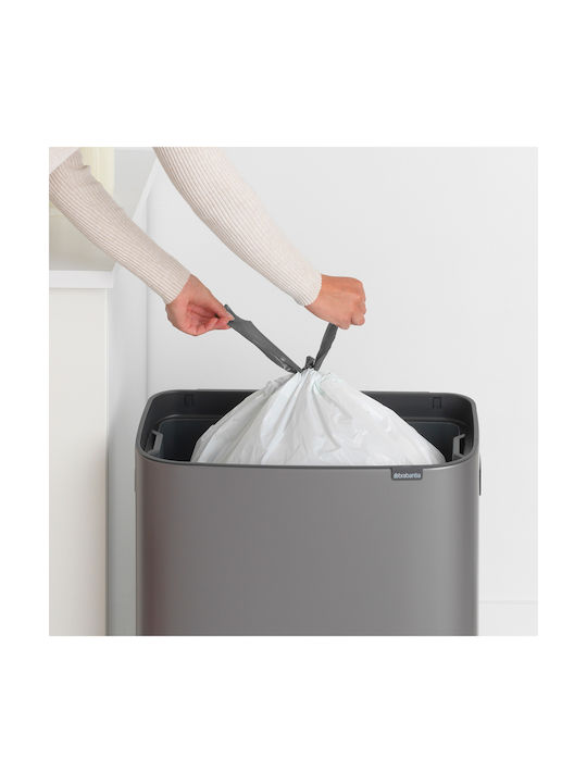 Brabantia Brabantia Mülleimer Kunststoff Push Platin 60lt