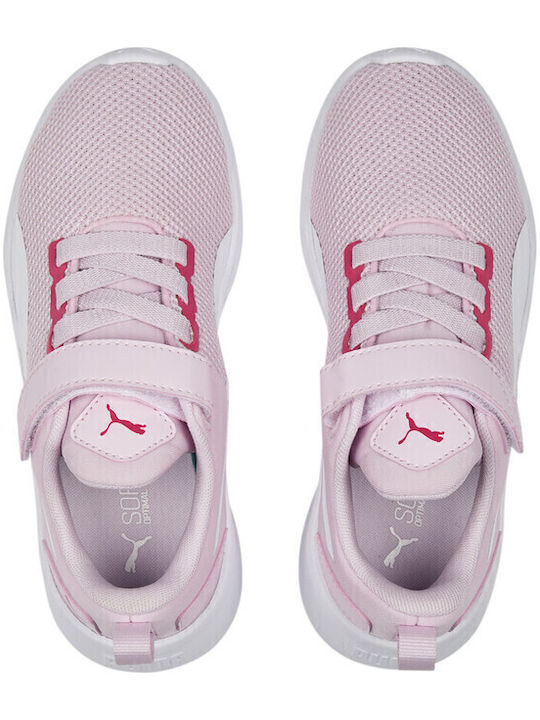 Flyer Kids Sports Shoes Running with Hoop & Loop Closure Pink