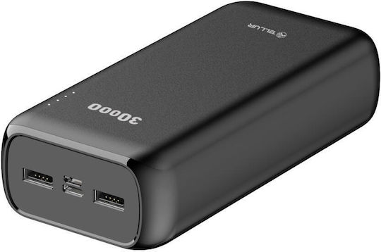 Tellur PBC303 Power Bank 30000mAh cu 2 Porturi USB-A și 2 Porturi USB-C Negru