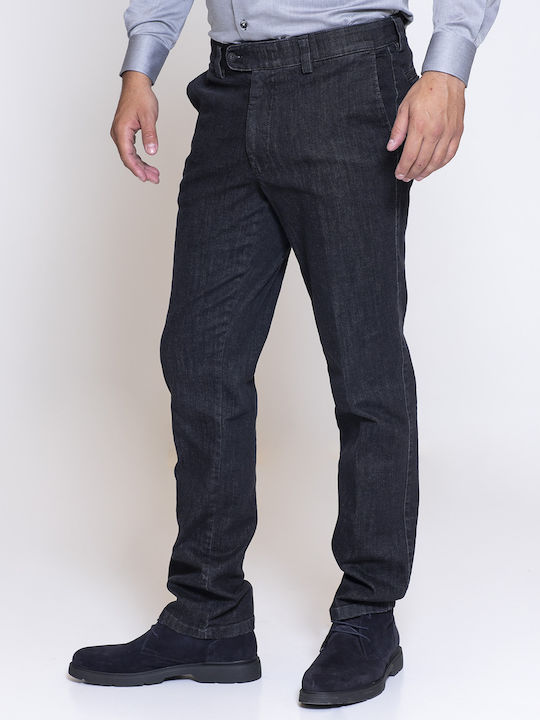 Chinos style jeans modern fit Don Hering Μπλέ ΒΑΜΒΑΚΙ ΜΟΝΟΧΡΩΜΟ ALL DAY,CASUAL,BUSINESS