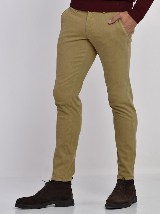 Formal slim fit cotton trousers Hiltl Beige Dark SOLID COLOR ALL DAY, CASUAL, BUSINESS