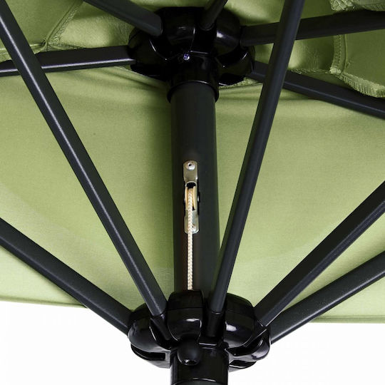 Umbrella Floor Round Aluminum Siesta Olive Green 1.84x0.94m