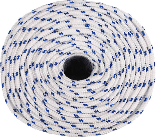 vidaXL Σnur Tricotat 6mm 250m Polipropilenă White