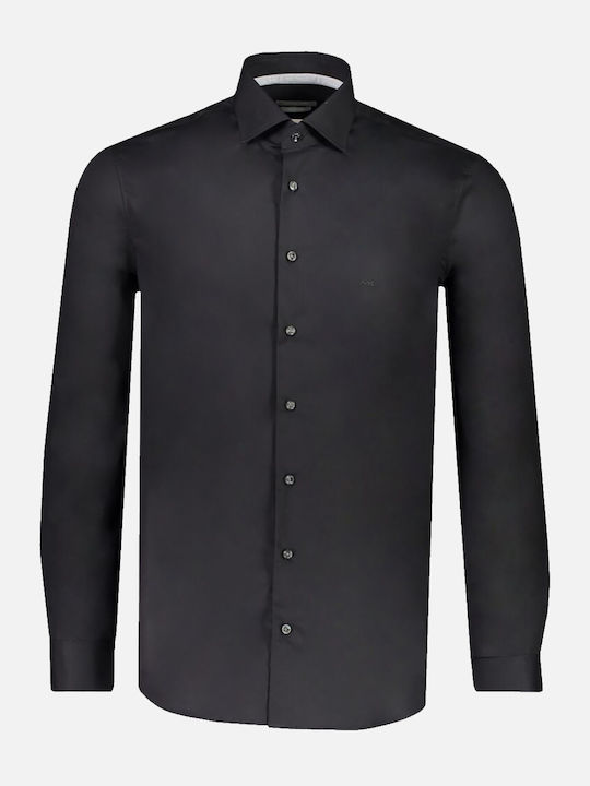 Michael Kors Men's Shirt Long Sleeve Cotton Black