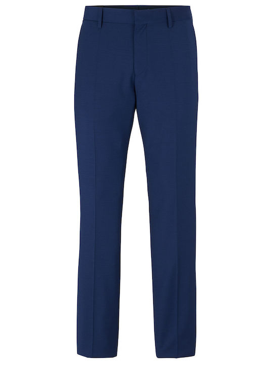 Genius Trousers Chino Elastic in Slim Fit Navy Blue