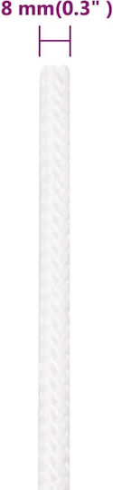 vidaXL Rope Knitted 8mm White