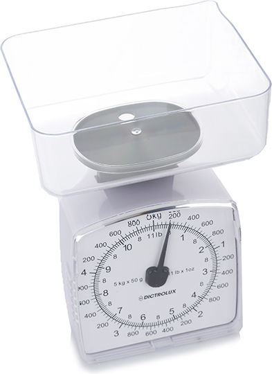 General Trade Analog Kitchen Scale with Bucket up to 5kg White