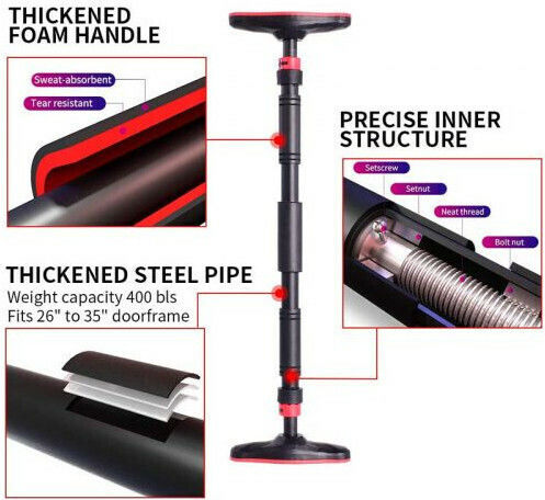 Viking Door Pull-Up Bar with 65-100cm for Maximum Weight 180kg