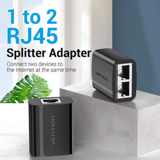 Vention Μετατροπέας RJ-45 female σε RJ-45 2x female 2τμχ IPTB0
