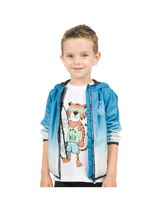 Energiers Kids Casual Jacket short Hooded Blue