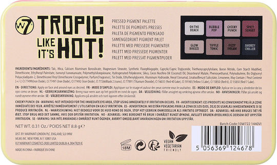 W7 Cosmetics Tropic Like It's Hot Eye Shadows Palette In Pressed Powder Form 8.8gr