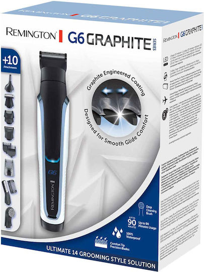 Remington Graphite Series G6 Set Reîncărcabilă Mașină de Tuns Alb PG6000