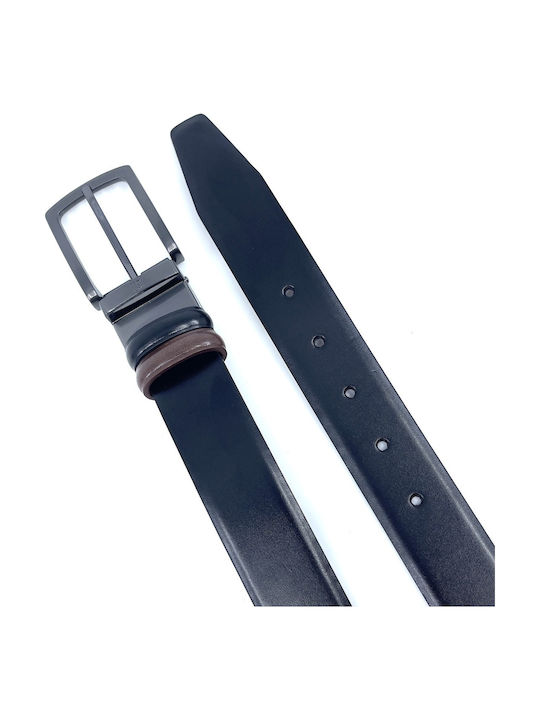 Double Sided Men's Belt Leather Double Sided Black / Brown