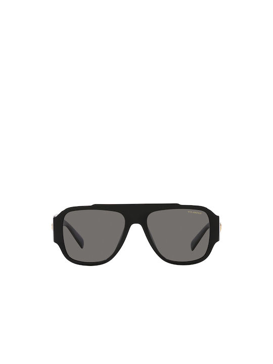 Versace Men's Sunglasses with Black Acetate Frame and Gray Lenses VE4436U GB1/81