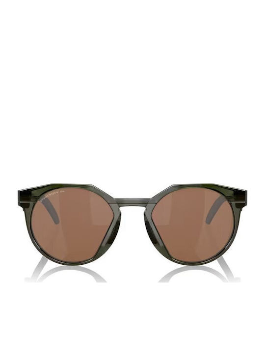 Oakley HSTN Men's Sunglasses with Green Plastic Frame and Brown Polarized Lens OO9242-03