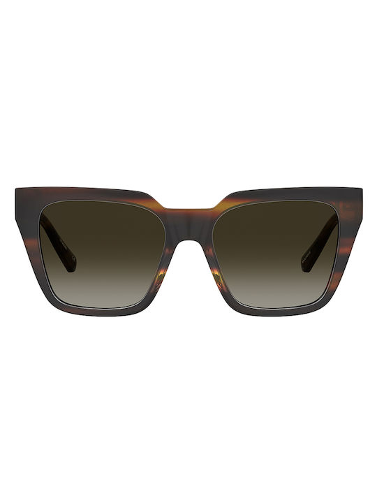 Moschino Sonnenbrillen mit Braun Schildkröte Rahmen und Braun Verlaufsfarbe Linse MOL065/S 05L/HA
