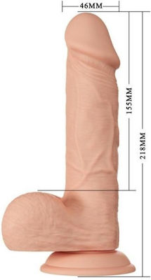 Baile Beautiful Encounter Bahamut Realistic Dildo with Scrotum & Suction Cup Flesh 21.8cm