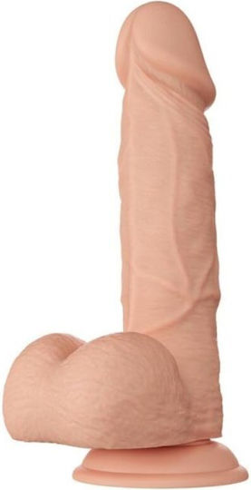Baile Beautiful Encounter Bahamut Glass Dildo with Balls and Suction Cup Flesh 21.8cm