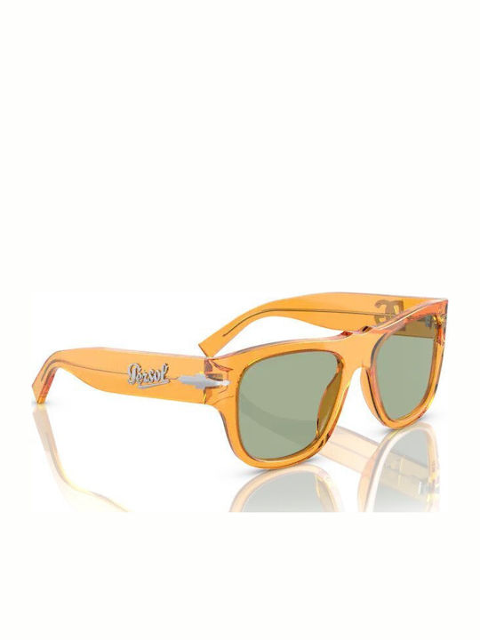 Dolce & Gabbana x Persol Мъжки Слънчеви Очила с Оранжева Пластмасова Рамка и Зелен Огледален Стъкло DG3294S 116852