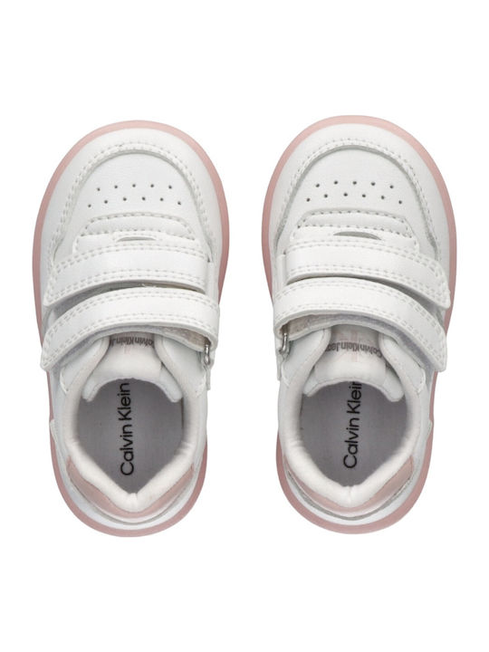 Παιδικά Sneakers με Σκρατς White / Pink