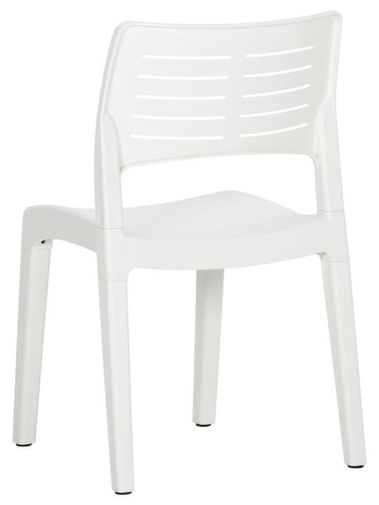 Scaun de exterior Polipropilenă Alb 2buc 50x51x82cm