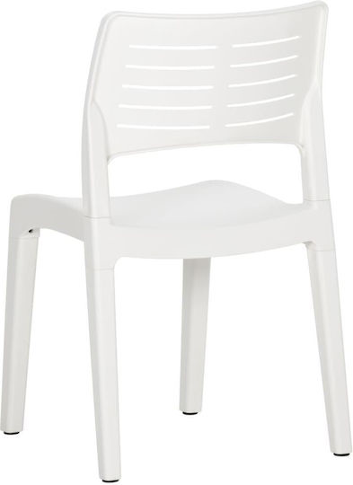 Outdoor Chair Polypropylene White 2pcs 50x51x82cm