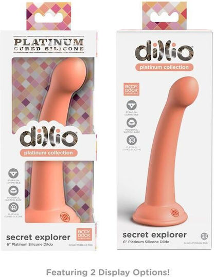 Pipedream Secret Explorer Ρεαλιστικό Dildo με Βεντούζα Πορτοκαλί 15cm