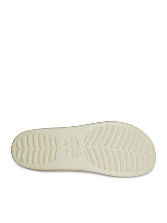 Damen Zehentrenner mit Plattformen in Beige Farbe