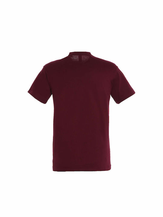 Sol's Regent Ανδρικό Διαφημιστικό T-shirt Κοντομάνικο Burgundy