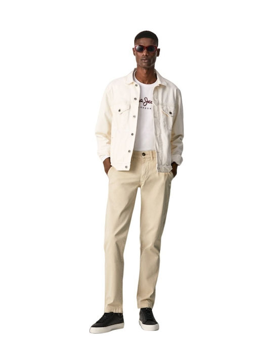 Sloane Men's Jeans Pants Elastic Beige
