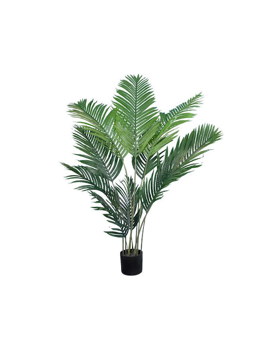 GloboStar Künstliche Pflanze in Blumentopf Areca-Palme Grün 160cm mit LED 1Stück