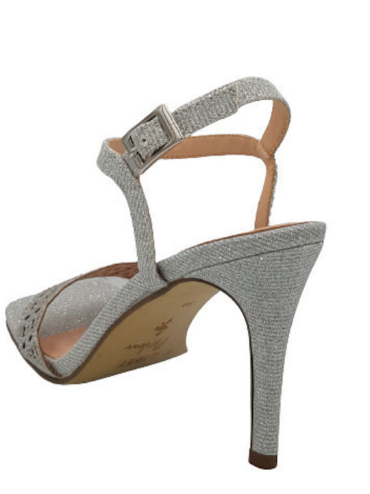 Sandals with Strass Silver