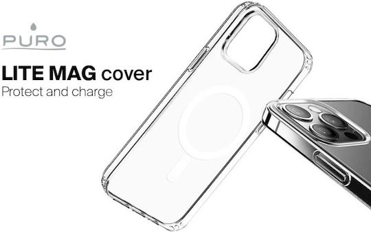 Puro Litemag Back Cover Silicon Transparent (iPhone 14 Pro)