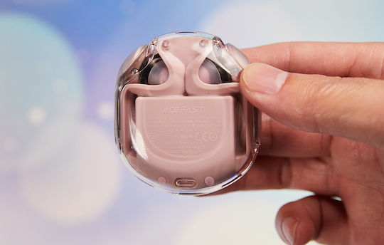 Acefast T8 In-Ear Bluetooth-Freisprecheinrichtung Kopfhörer mit Ladeetui Lotus Pink