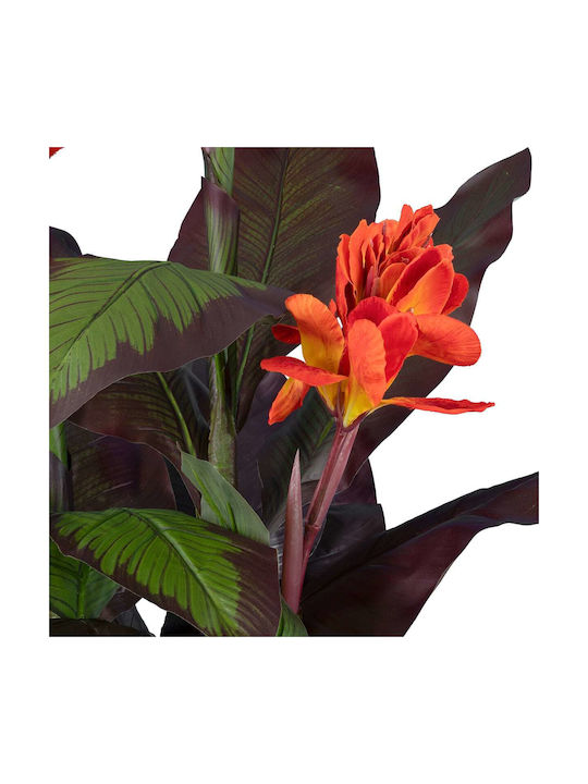 Plantă Artificială în Ghiveci Canna Indiană Red 160cm GloboStar