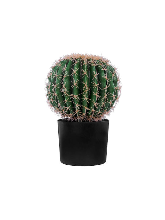 GloboStar Artificial Plant in Small Pot Cactus Green 36cm with LED 1pcs