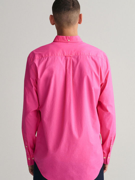 Gant Men's Shirt Long Sleeve Cotton Pink