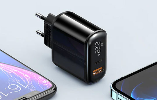 Mcdodo Wireless Charger with USB-A and USB-C Output Ports 20W Power Delivery Black