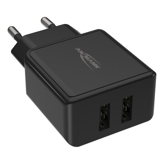 Ansmann Φορτιστής Χωρίς Καλώδιο με Θύρα USB-A Μαύρος (HC212)