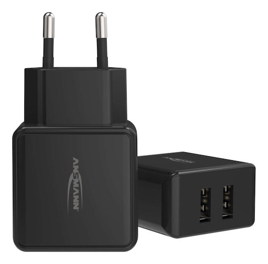 Ansmann Φορτιστής Χωρίς Καλώδιο με Θύρα USB-A Μαύρος (HC212)