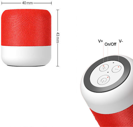 M12 Bluetooth Speaker 2W Red