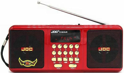 Joc H1822UR Portable Radio Rechargeable with USB Red