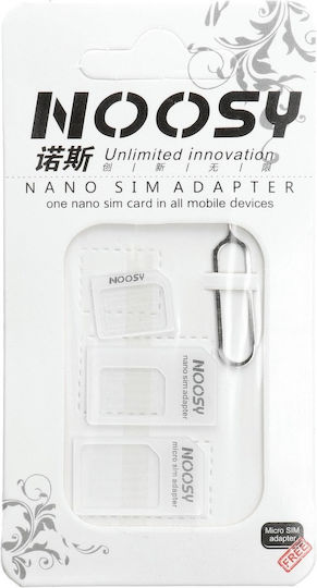 Noosy Nano & Micro SIM Adapter σε Λευκό χρώμα