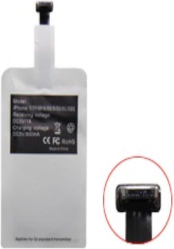 Qi Charging Receiver Lightning in White color