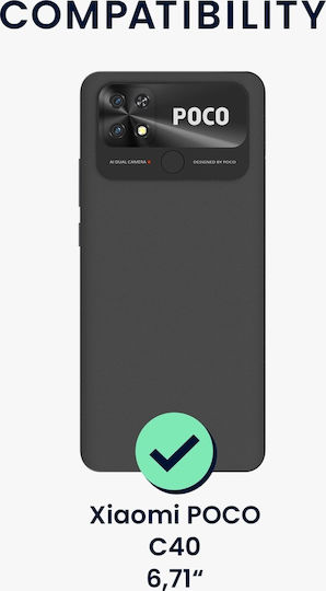 KWmobile Back Cover Σιλικόνης με Λουράκι Mother Of Pearl (Poco C40)