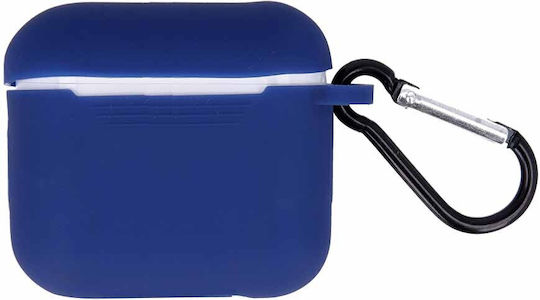 TelForceOne Case Silicone with Hook Dark Blue for Apple AirPods 3