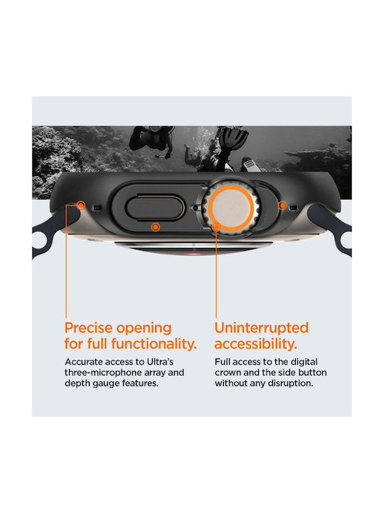 Spigen Thin Fit Plastic Case in Transparent color for Apple Watch Ultra 49mm