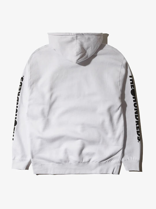 The Hundreds Solid Bomb Crest Men's Sweatshirt with Hood and Pockets White